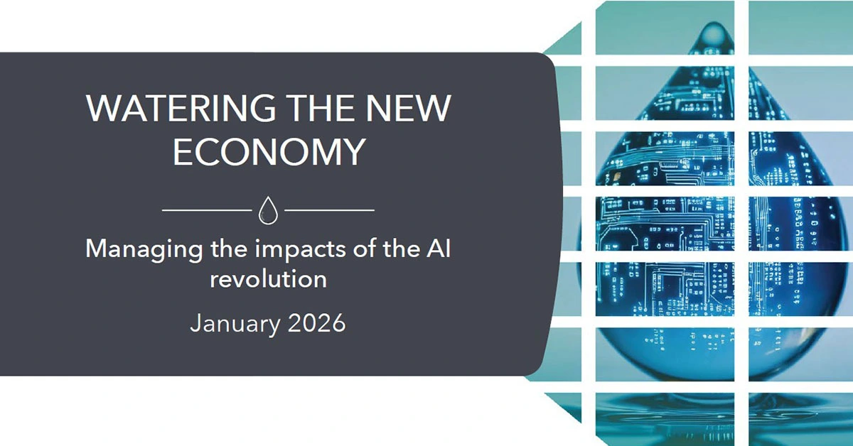 New report places a lens on the new economy and water